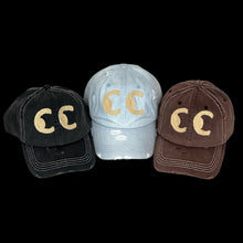 Load image into Gallery viewer, cc eyes chainstitched 6 panel hat