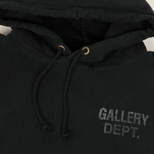 Load image into Gallery viewer, gallery dept logo hoodie washed black