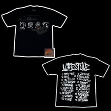Load image into Gallery viewer, 2024 cpfm // yeat lyfestyle tracklist tee