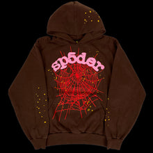 Load image into Gallery viewer, 2023 spider classic websuit hoodie brown