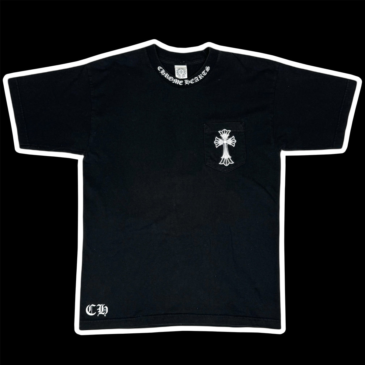 2000s chrome hearts double cross red outline tee – change clothes