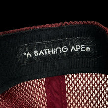 Load image into Gallery viewer, 2006 bape sta logo swarovski trucker hat red