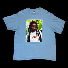 Load image into Gallery viewer, 2019 supreme buju banton tee light blue