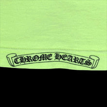Load image into Gallery viewer, early 2000s chrome hearts scroll logo tee neon