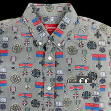 Load image into Gallery viewer, 2010 supreme medals button up shirt
