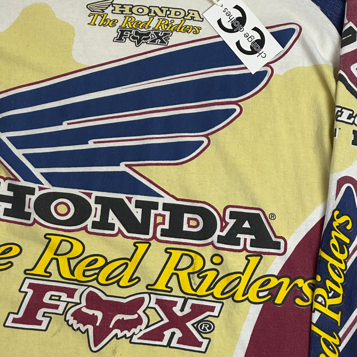 90s fox honda red riders moto jersey – change clothes