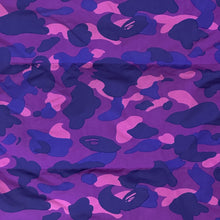 Load image into Gallery viewer, 2006 bape purple camo hooded puffer jacket *reversible