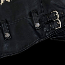 Load image into Gallery viewer, y2k harley womens cropped flame sleeve leather jacket