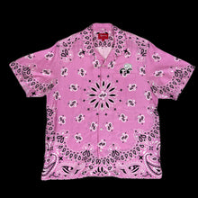 Load image into Gallery viewer, 2021 supreme bandana silk shirt pink