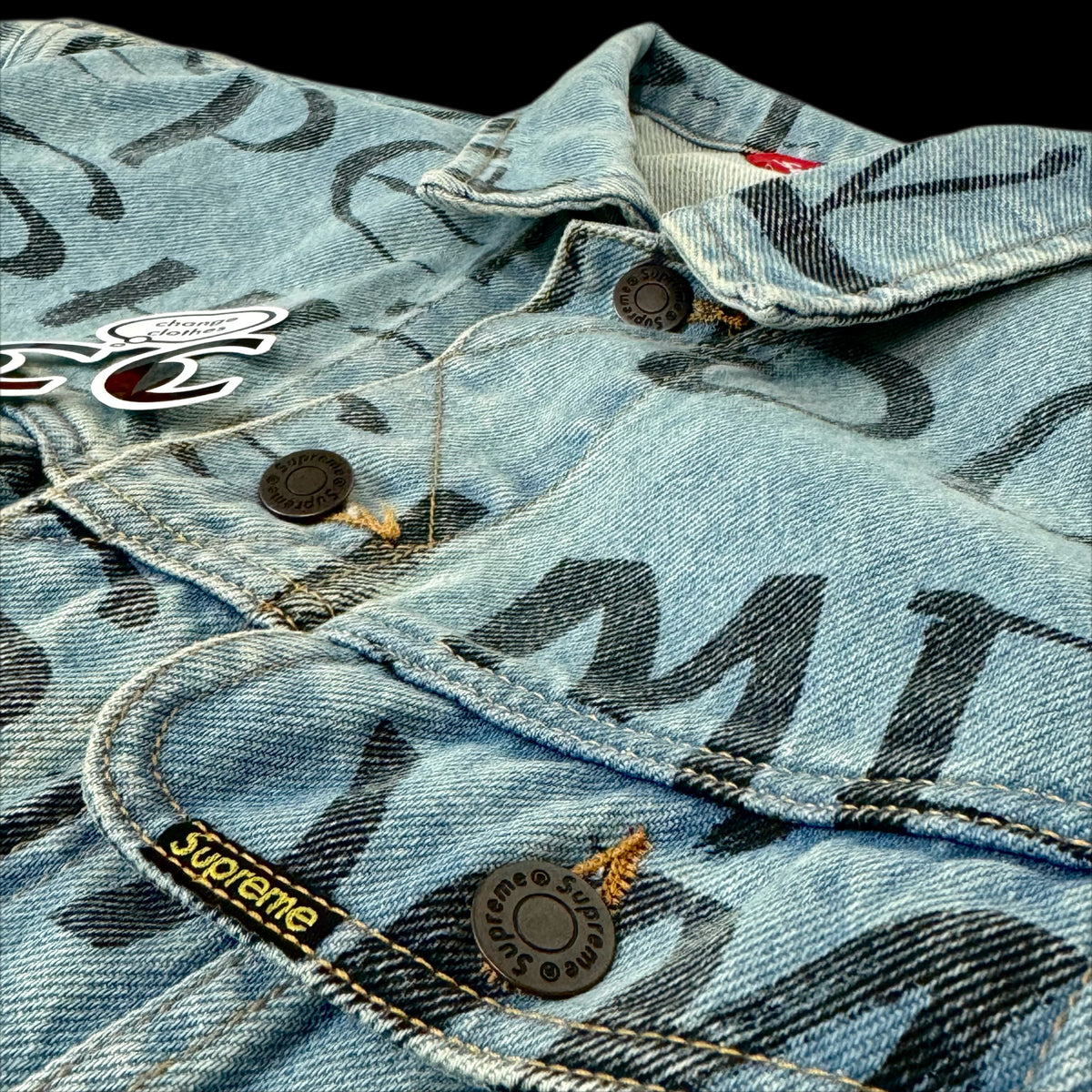 2020 supreme black ark denim trucker jacket – change clothes