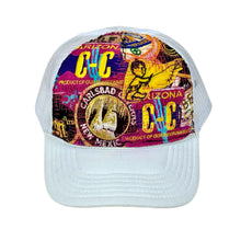 Load image into Gallery viewer, cc environmental patchwork trucker hat by crusty wizard