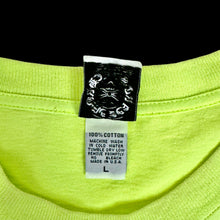Load image into Gallery viewer, early 2000s chrome hearts scroll logo tee neon