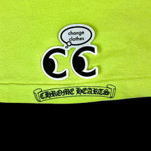 Load image into Gallery viewer, early 2000s chrome hearts scroll logo tee neon