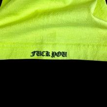 Load image into Gallery viewer, early 2000s chrome hearts scroll logo tee neon