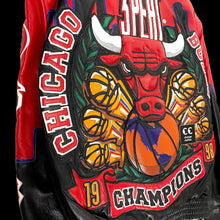 Load image into Gallery viewer, 1998 jeff hamilton chicago bulls repeat 3peat lambskin leather jacket