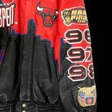 Load image into Gallery viewer, 1998 jeff hamilton chicago bulls repeat 3peat lambskin leather jacket