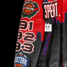 Load image into Gallery viewer, 1998 jeff hamilton chicago bulls repeat 3peat lambskin leather jacket