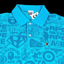 Load image into Gallery viewer, 2006 bape collage apehead polo
