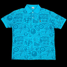 Load image into Gallery viewer, 2006 bape collage apehead polo