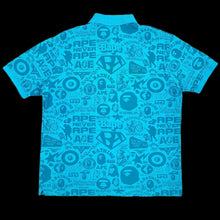 Load image into Gallery viewer, 2006 bape collage apehead polo