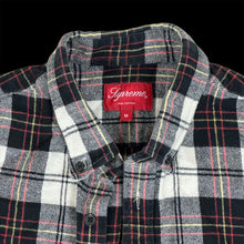 Load image into Gallery viewer, 2014 supreme plaid flannel shirt white