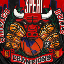 Load image into Gallery viewer, 1998 jeff hamilton chicago bulls repeat 3peat lambskin leather jacket