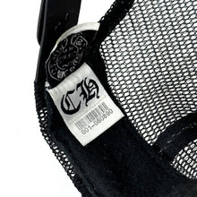 Load image into Gallery viewer, vtg chrome hearts hollywood trucker hat black white