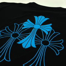 Load image into Gallery viewer, chrome hearts triple cross tee light blue