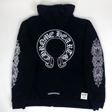 Load image into Gallery viewer, chrome hearts horseshoe floral dagger zip up hoodie