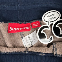 Load image into Gallery viewer, 2011 supreme paisley sweatshorts navy