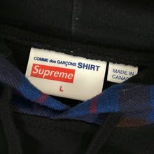 Load image into Gallery viewer, 2015 supreme // comme des garçons plaid hoodie