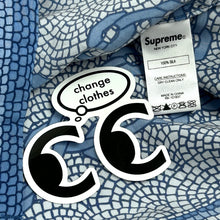 Load image into Gallery viewer, 2020 supreme mosaic silk shirt blue