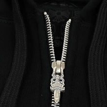 Load image into Gallery viewer, chrome hearts horseshoe floral dagger zip up hoodie
