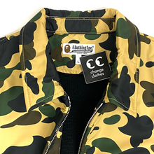 Load image into Gallery viewer, bape 1st camo yellow coaches jacket sweater lined