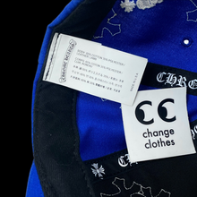 Load image into Gallery viewer, chrome hearts cross patch baseball hat blue white