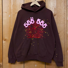 Load image into Gallery viewer, 2020 spider angel number hoodie brown