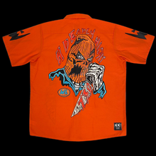 Load image into Gallery viewer, warren lotas // asspizza deadly night button up