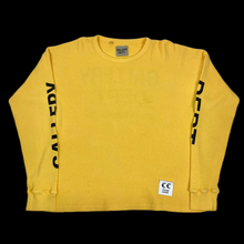 Load image into Gallery viewer, gallery dept thermal yellow waffle knit