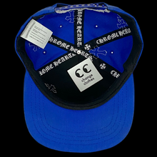 Load image into Gallery viewer, chrome hearts cross patch baseball hat blue white