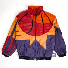 Load image into Gallery viewer, vintage starter phoenix suns starburst leather jacket zip up