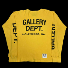 Load image into Gallery viewer, gallery dept thermal yellow waffle knit