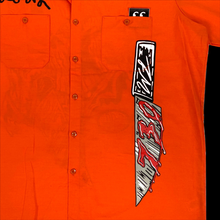 Load image into Gallery viewer, warren lotas // asspizza deadly night button up