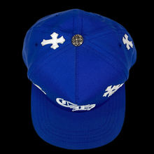 Load image into Gallery viewer, chrome hearts cross patch baseball hat blue white