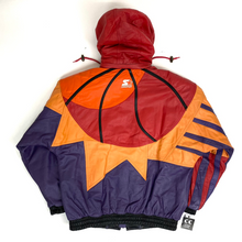 Load image into Gallery viewer, vintage starter phoenix suns starburst leather jacket zip up