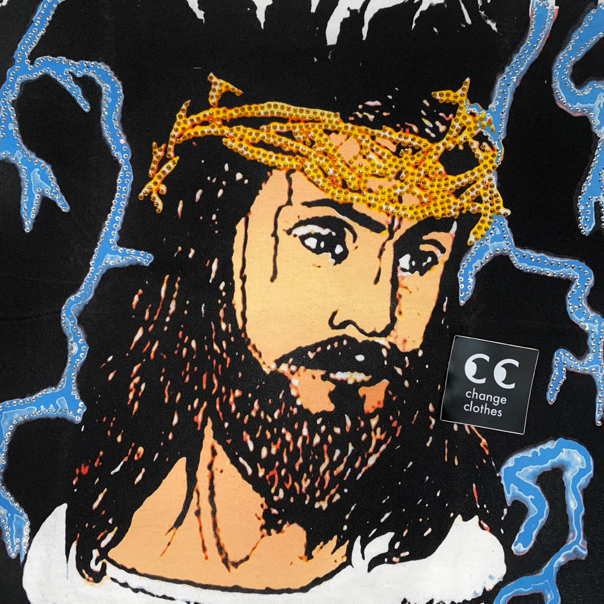 kanye west awge jesus is king lightning tee – change clothes