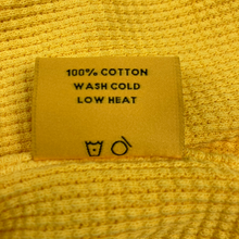 Load image into Gallery viewer, gallery dept thermal yellow waffle knit