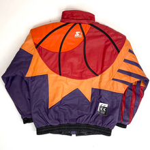 Load image into Gallery viewer, vintage starter phoenix suns starburst leather jacket zip up