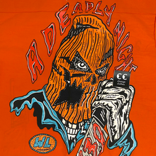 Load image into Gallery viewer, warren lotas // asspizza deadly night button up
