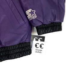 Load image into Gallery viewer, vintage starter phoenix suns starburst leather jacket zip up