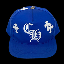 Load image into Gallery viewer, chrome hearts cross patch baseball hat blue white